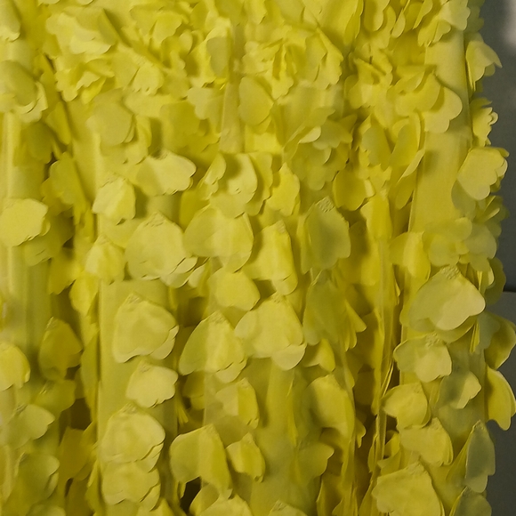 ANTHROPOLOGY Maeve  FLOATY Sunny Lemon Lime Appliqued MINI Dress. Size M  EUC! - Picture 9 of 13